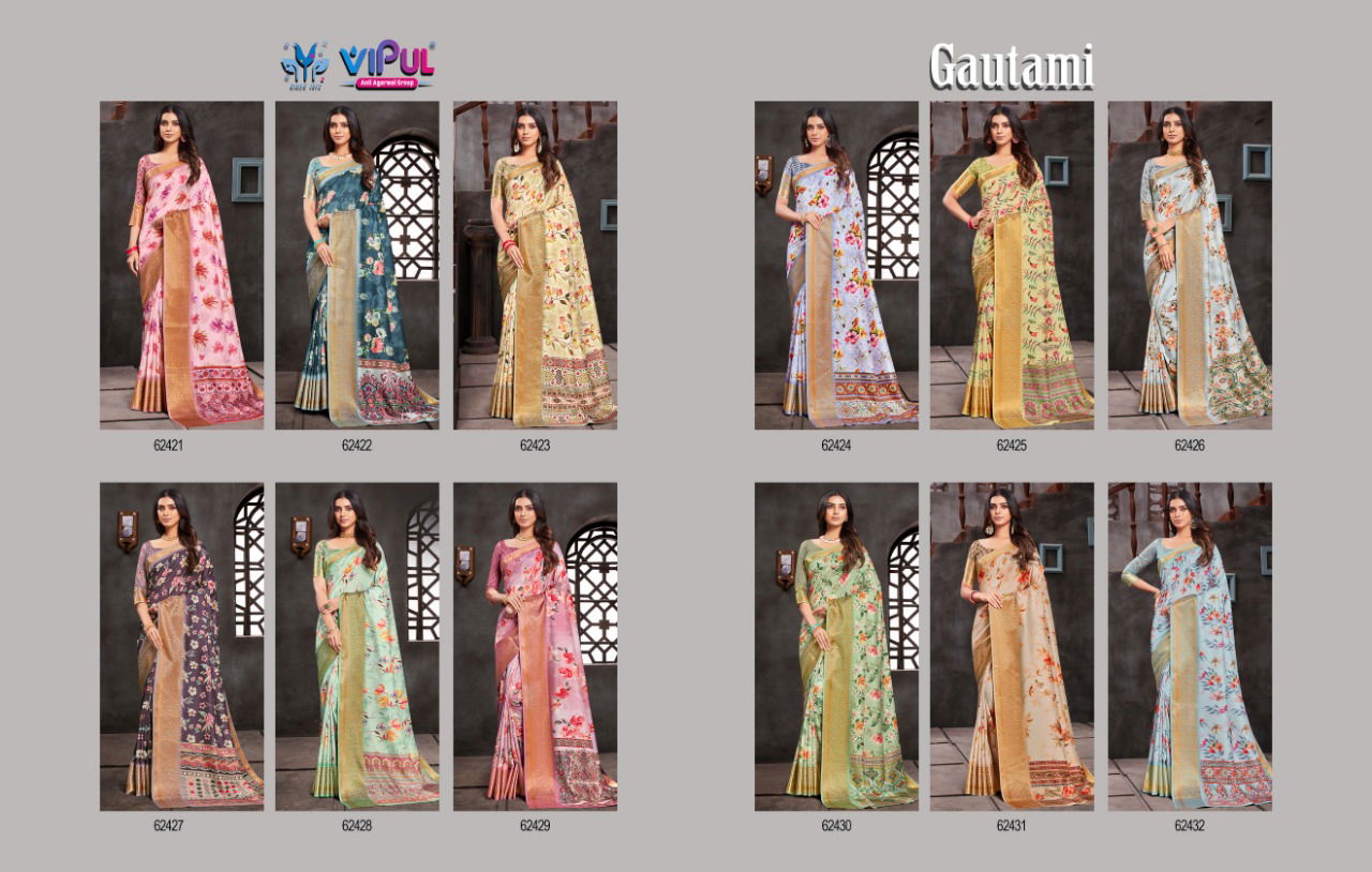 Vipul Gautami Festive Wear Wholesale Printed Designer Sarees Catalog